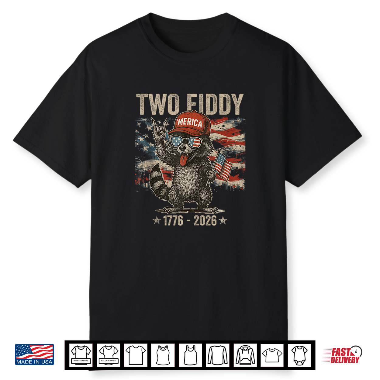 Vintage Raccoon Two Fiddy 250 Year American Anniversary Shirt Vintage Raccoon Two Fiddy 250 Year American Anniversary Shirt