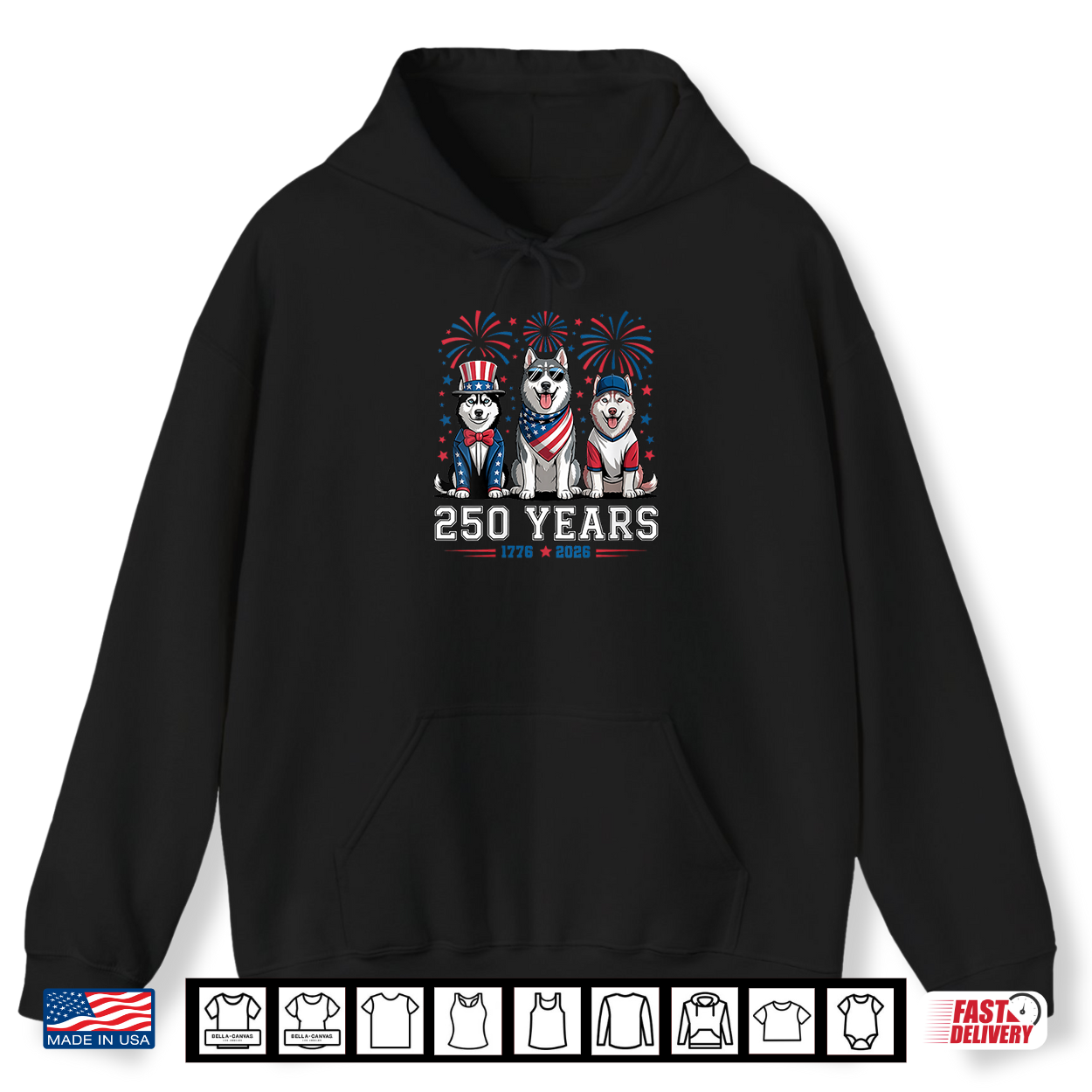 Siberian Husky Dog 250 Anniversary Usa 250Th 4Th Of July Shirt Siberian Husky Dog 250 Anniversary Usa 250Th 4Th Of July Shirt