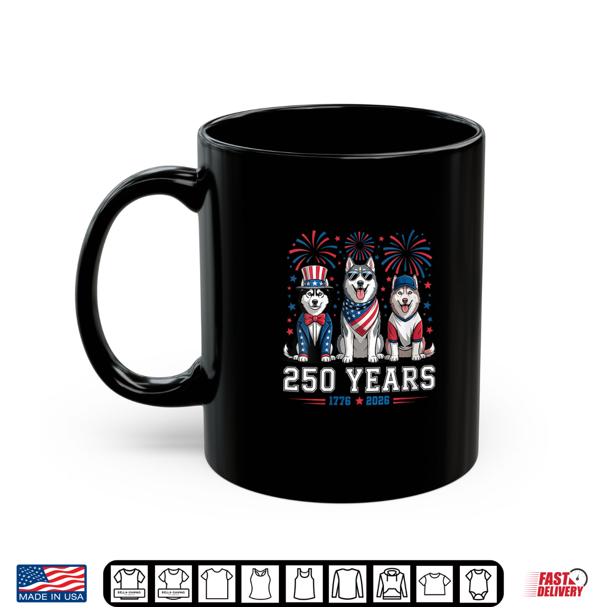 Siberian Husky Dog 250 Anniversary Usa 250Th 4Th Of July Shirt Siberian Husky Dog 250 Anniversary Usa 250Th 4Th Of July Shirt
