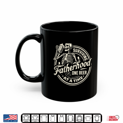 Mug Surviving Fatherhood One Beer At A Time Shirt