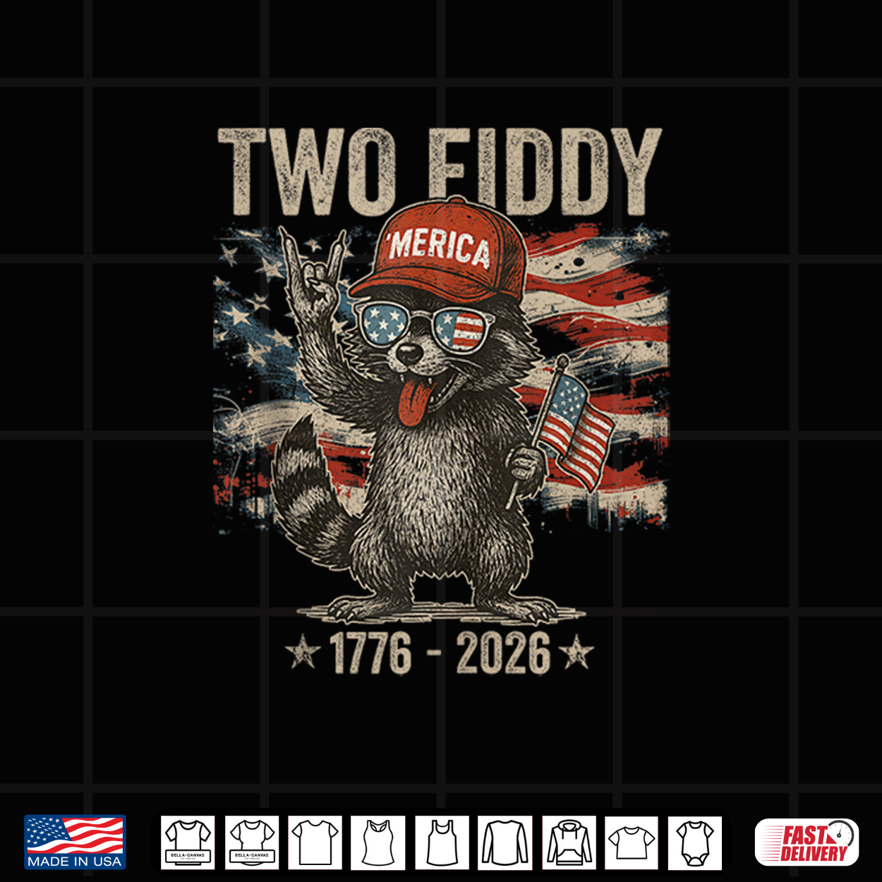 Vintage Raccoon Two Fiddy 250 Year American Anniversary Shirt Vintage Raccoon Two Fiddy 250 Year American Anniversary Shirt
