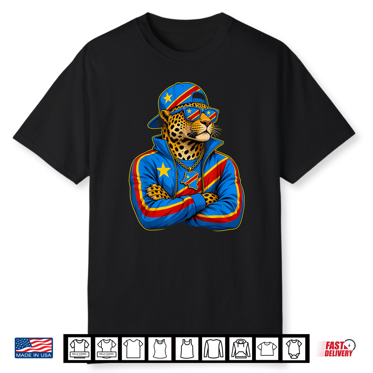 Democratic Republic Congo National Pride Leopard Flag Shirt Democratic Republic Congo National Pride Leopard Flag Shirt