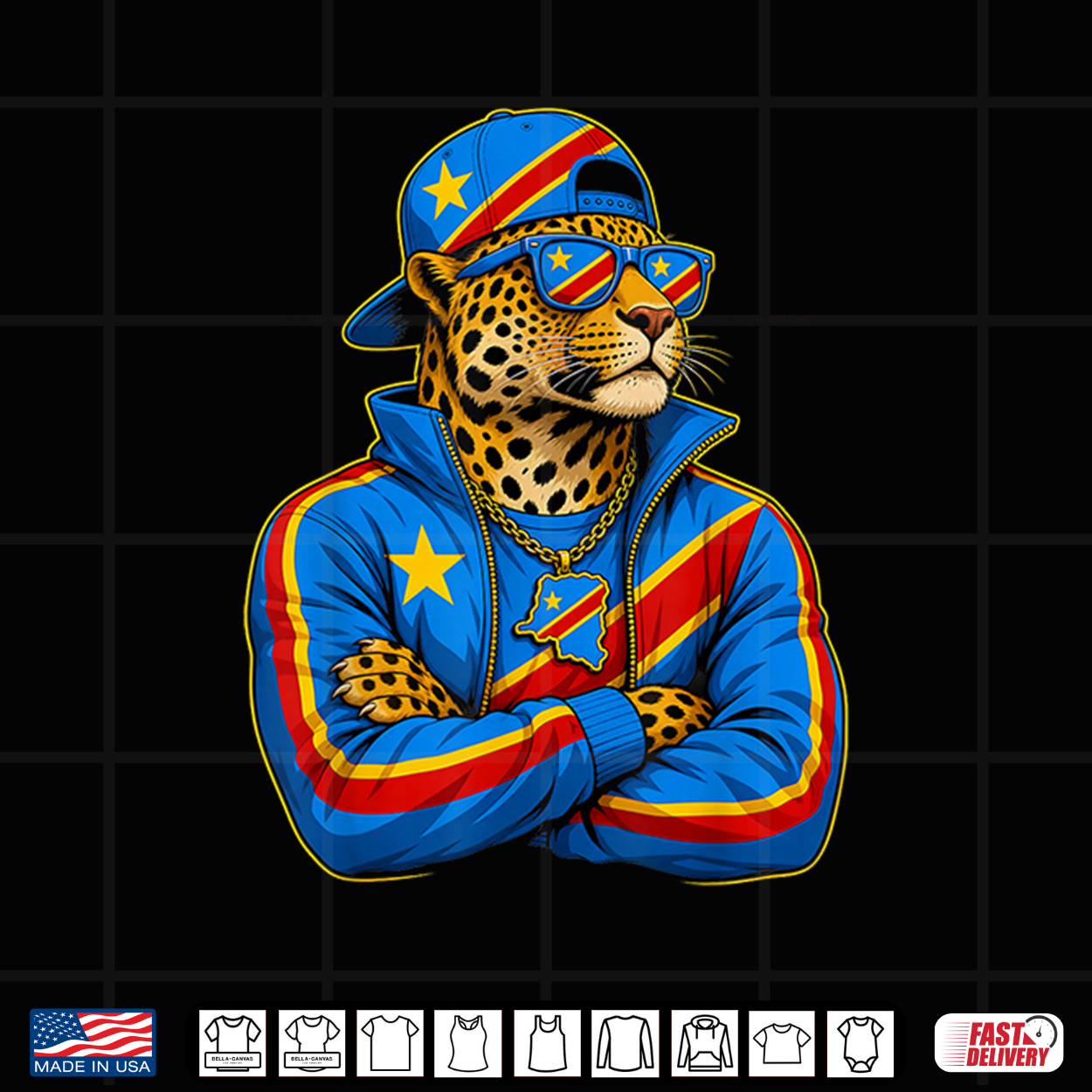 Democratic Republic Congo National Pride Leopard Flag Shirt Democratic Republic Congo National Pride Leopard Flag Shirt