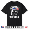 Merica Boxer Dog American Flag Sunglasses Patriotic Shirt