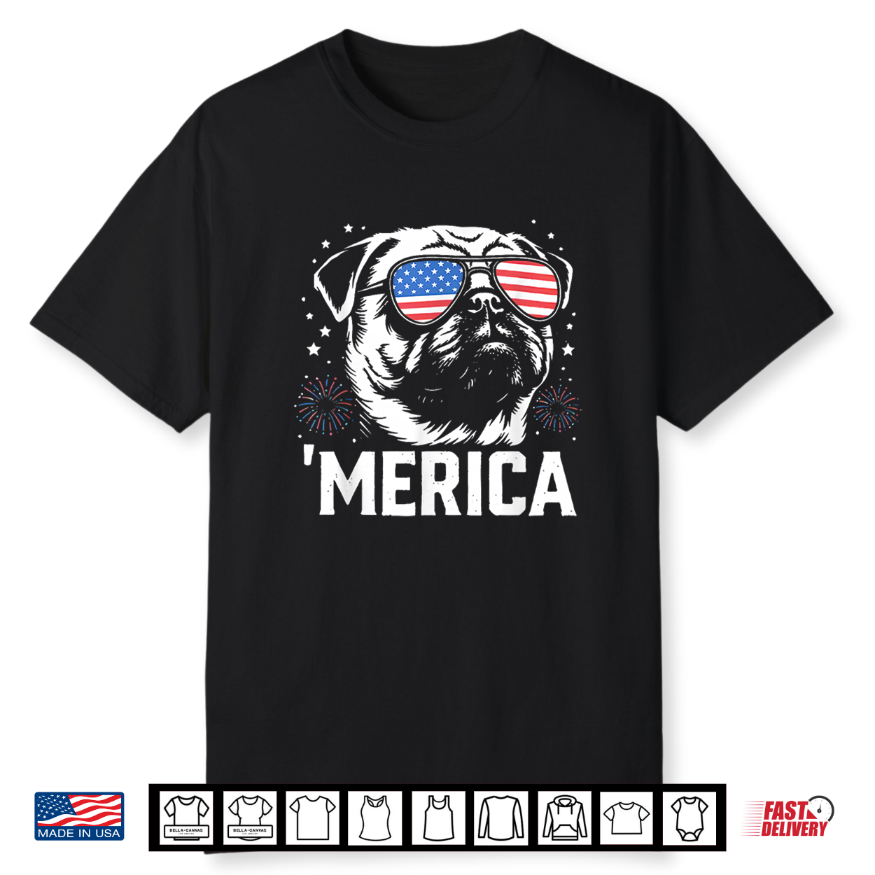 Merica Pug 4Th Of July Shirt Merica Pug 4Th Of July Shirt
