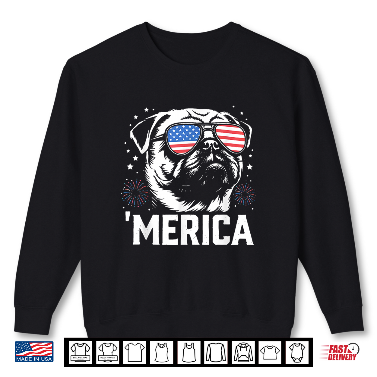 Merica Pug 4Th Of July Shirt Merica Pug 4Th Of July Shirt