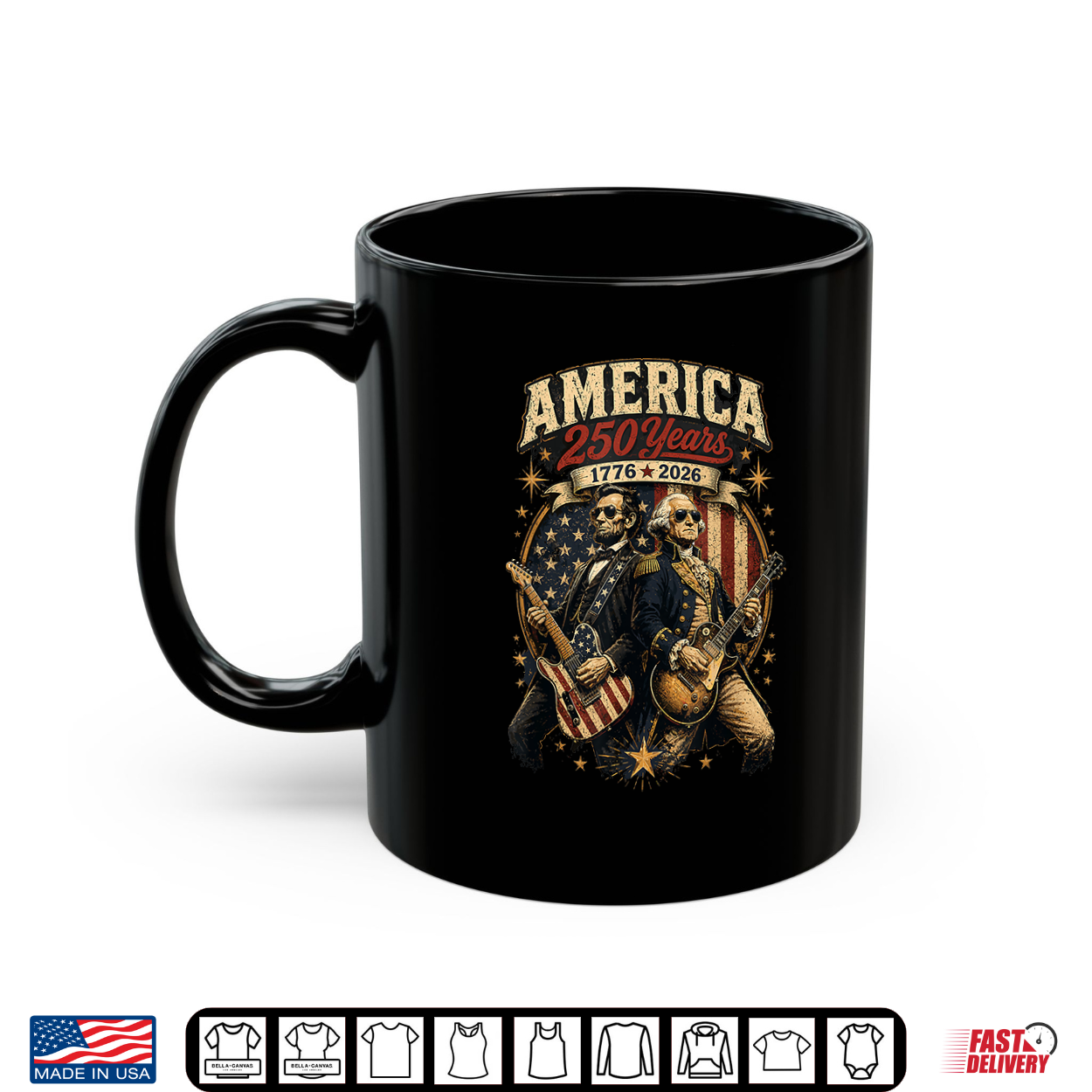 George Washington Abraham Lincoln Playing Guitar 4Th July Shirt George Washington Abraham Lincoln Playing Guitar 4Th July Shirt