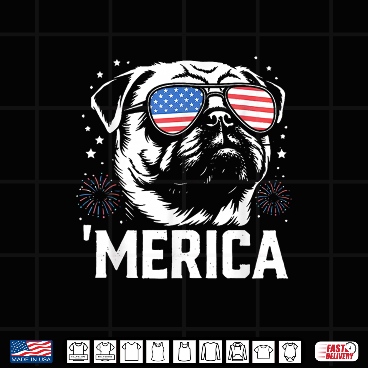 Merica Pug 4Th Of July Shirt Merica Pug 4Th Of July Shirt