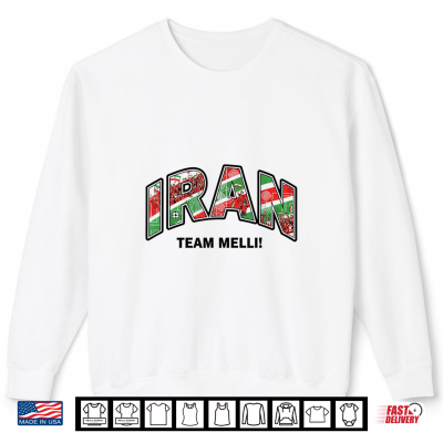 Sweatshirt Soccer Fan Shirt 2026 Iran Team Melli Supporters Shirt