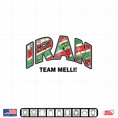 Design Soccer Fan Shirt 2026 Iran Team Melli Supporters Shirt