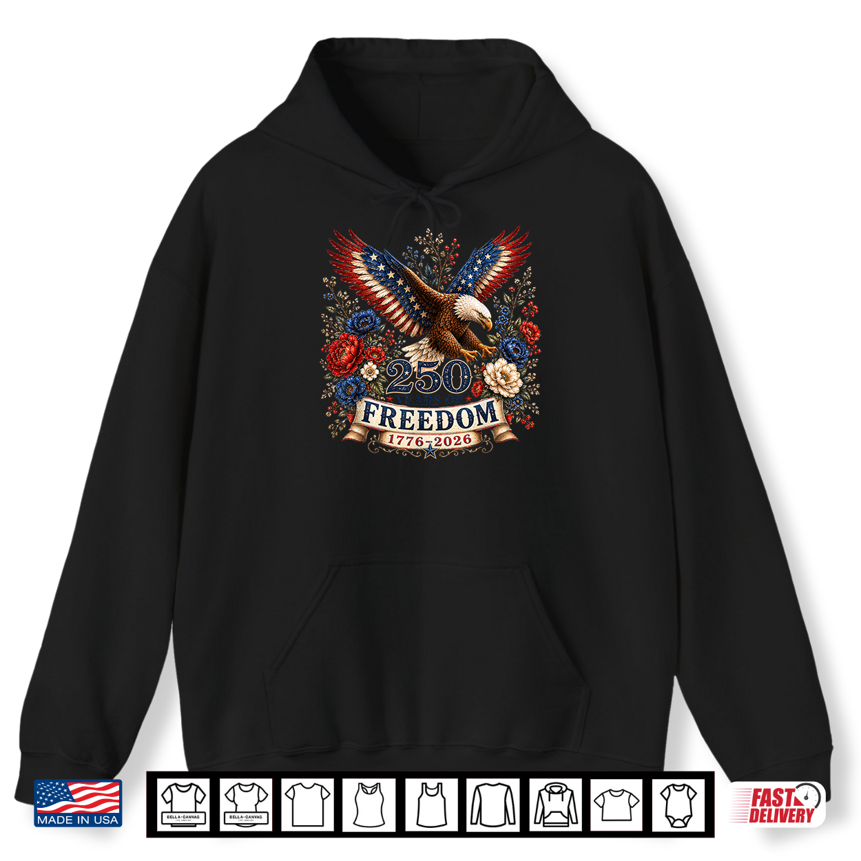 250 Years Of Freedom Eagle 250Th Anniversary Usa 4Th Of July Shirt 250 Years Of Freedom Eagle 250Th Anniversary Usa 4Th Of July Shirt