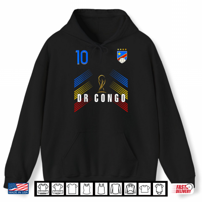 Hoodie Retro DR Congo Flag Congolese Pride Lovers Shirt
