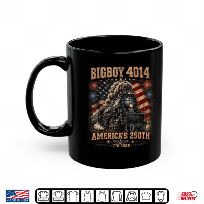 Mug 250th Anniversary USA Big Boy 4014 Train Vintage US Flag Shirt