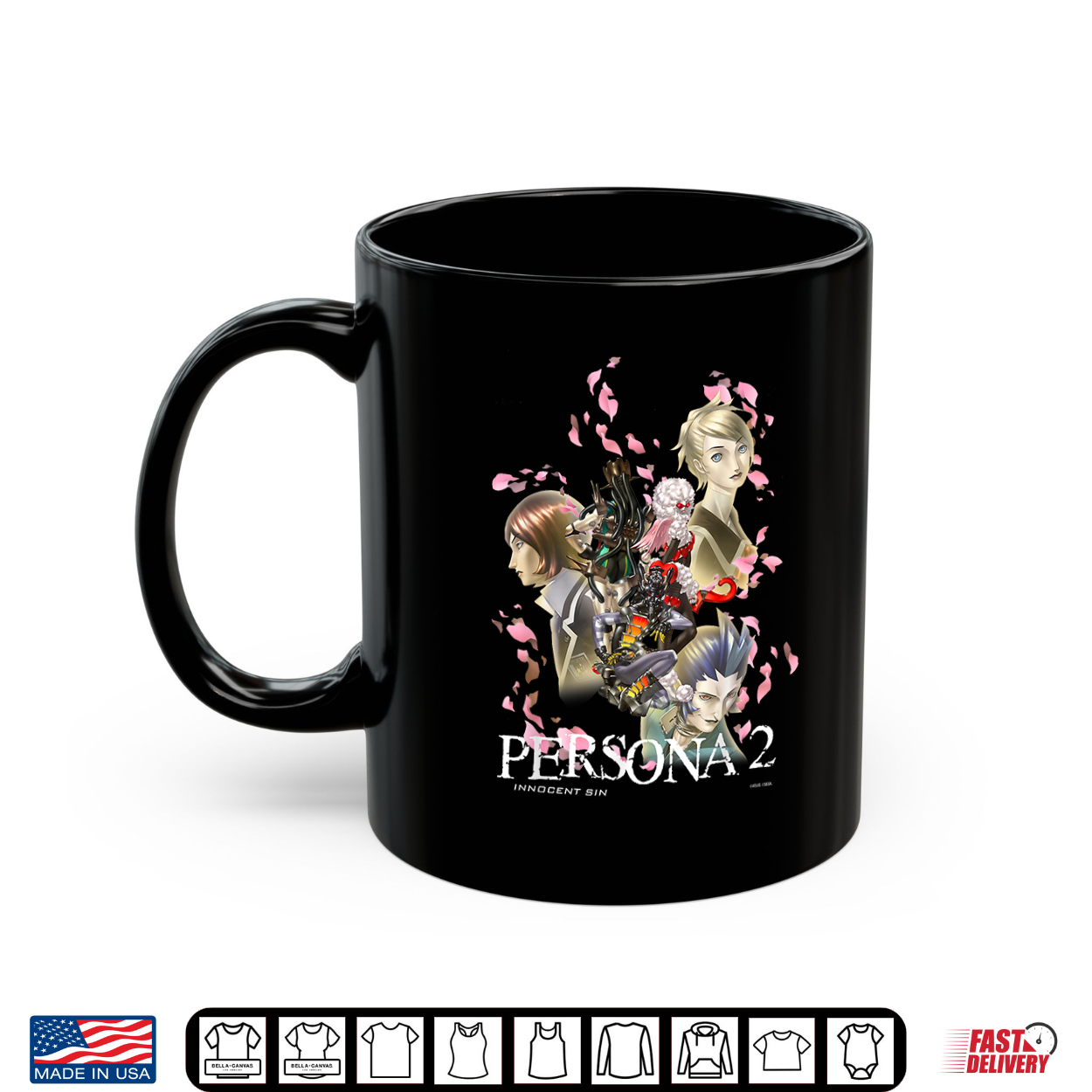 Atlus Persona 2 Innocent Sin Graphic Shirt Atlus Persona 2 Innocent Sin Graphic Shirt