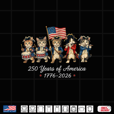 Design 250 Years of America Cats Patriotic Cat Lover Shirt