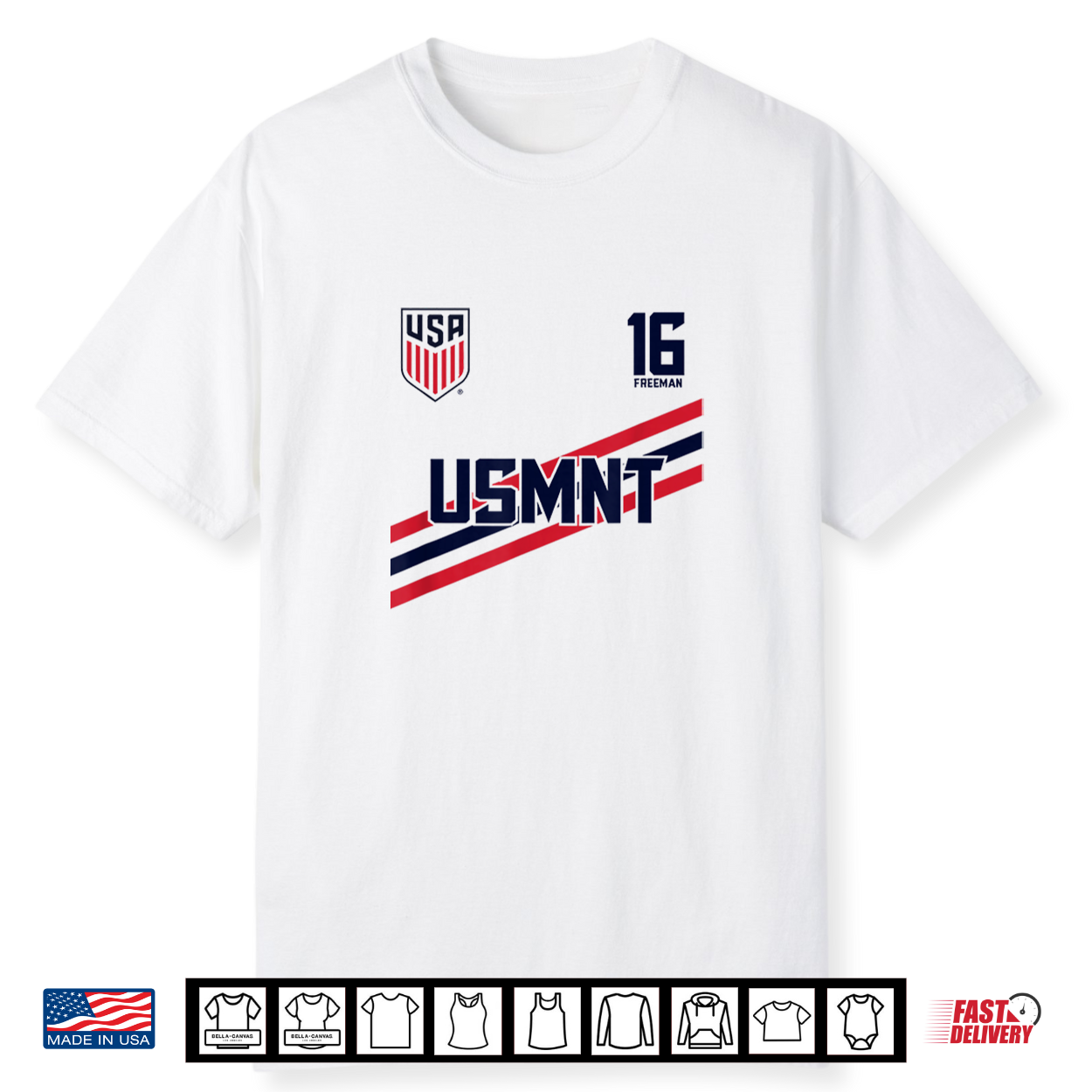 Alex Freeman 16 White Usmnt Officially Licensed Shirt Alex Freeman 16 White Usmnt Officially Licensed Shirt