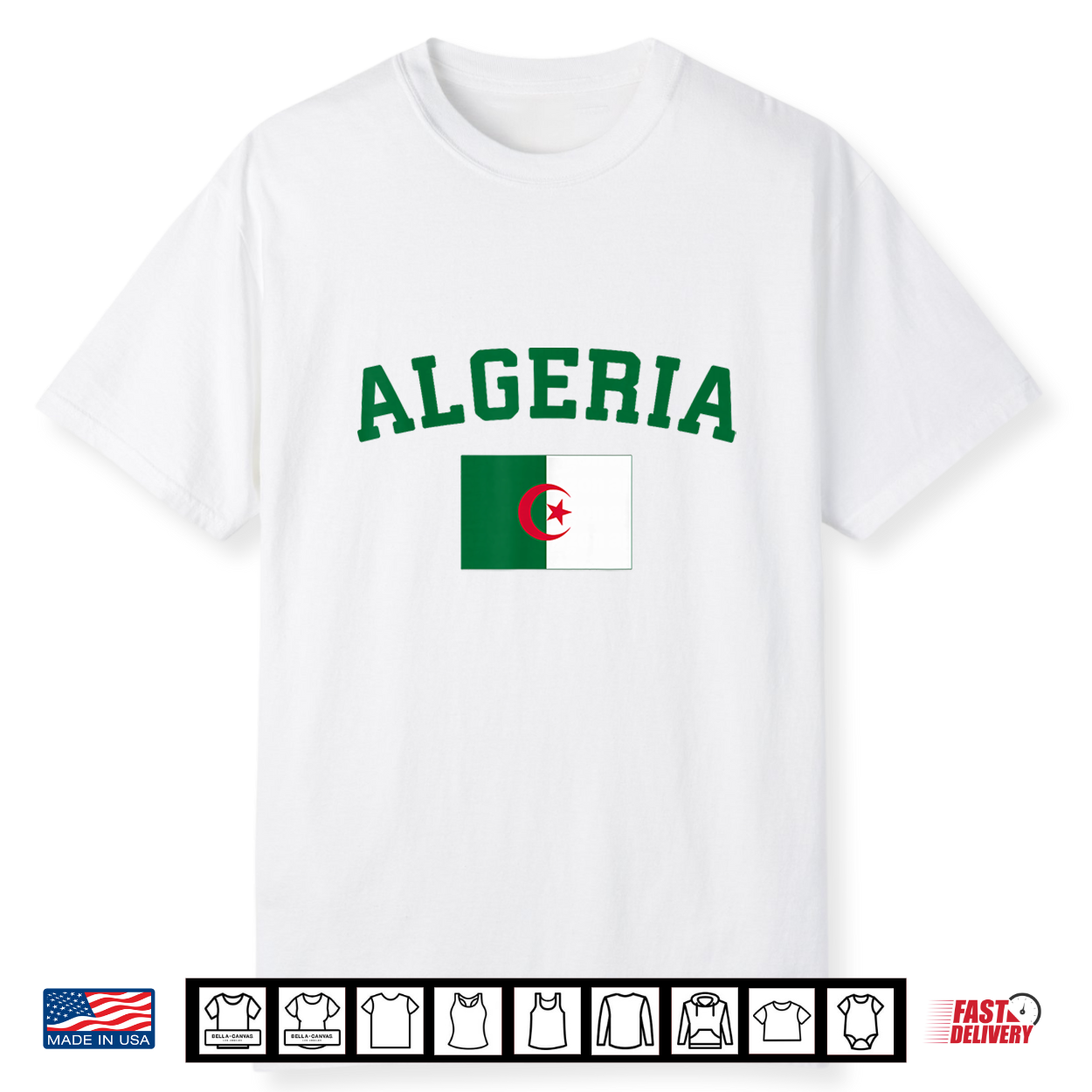 Algeria Flag Algerian Pride Patriotic Country Men Women Kid Shirt Algeria Flag Algerian Pride Patriotic Country Men Women Kid Shirt