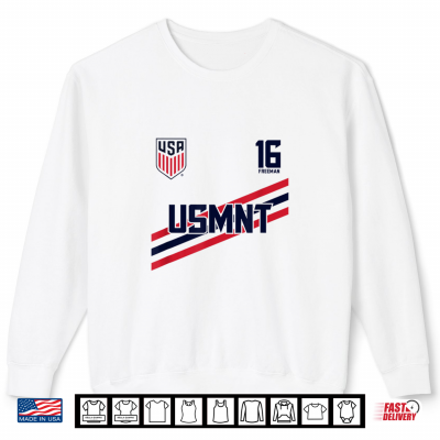 Alex Freeman 16 White Usmnt Officially Licensed Shirt 2 Sweatshirt Alex Freeman 16 White USMNT Officially Licensed Shirt