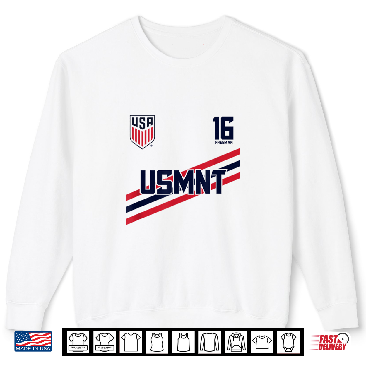 Alex Freeman 16 White Usmnt Officially Licensed Shirt Alex Freeman 16 White Usmnt Officially Licensed Shirt