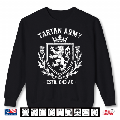 Sweatshirt Scotland Tartan Army T Shirt