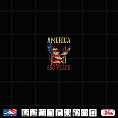 Design 250 Years American 250th Anniversary 1776 4th July 2 Sided Shirt