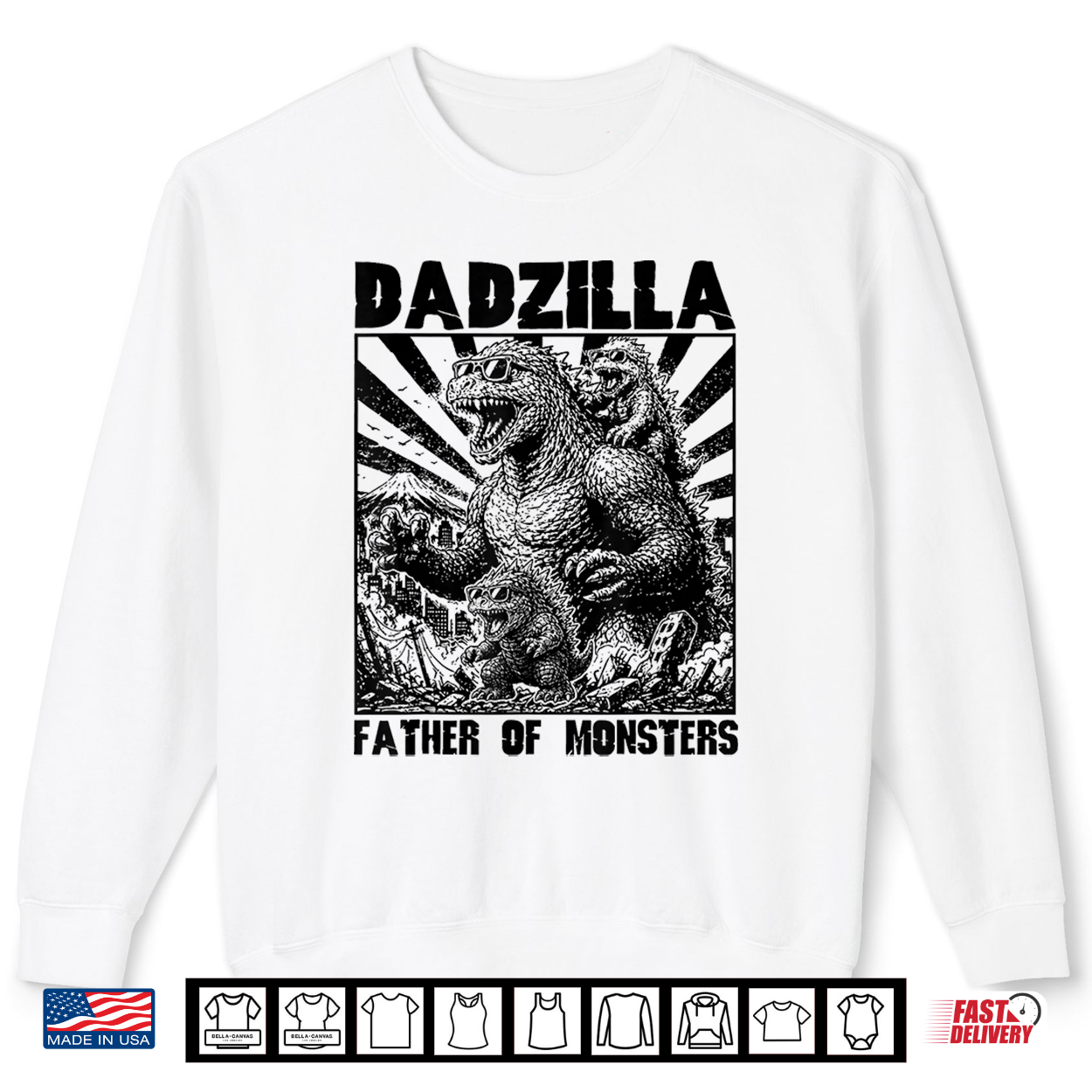 Dadzilla Father Of Monsters Funny Dad Shirt Dadzilla Father Of Monsters Funny Dad Shirt