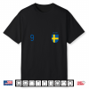 Sweden Number 9 Swedish Jersey Football Vintage Replica Shirt