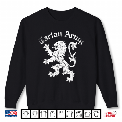 Sweatshirt Tartan Army Scotland Patricotic Design Shirt
