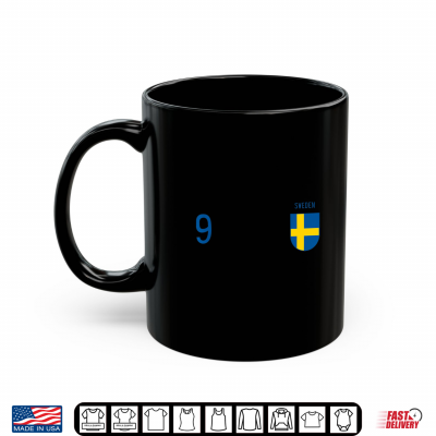 Mug Sweden Number 9 Swedish Jersey Football Vintage Replica Shirt