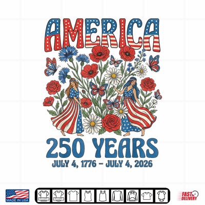 Design Americas 250th Birthday 4th July Anniversary USA 250 Women Shirt