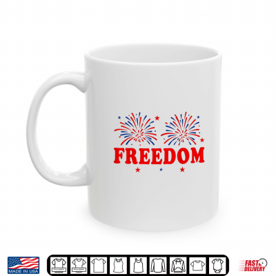 Mug Fireworks 4th of July Couple I Love The Taste of Freedom Shirt