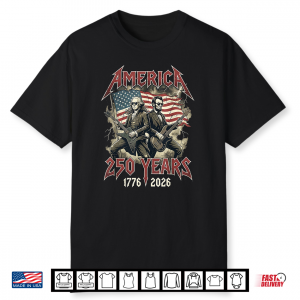 George Washington Abe Lincoln Guitar Usa 250 Anniversary Shirt