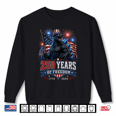 Sweatshirt Kaiju Monster Japanese 250 Years 1776 2026 4th of July Shirt