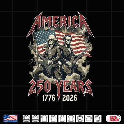 Design George Washington Abe Lincoln Guitar USA 250 Anniversary Shirt