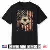 Vintage American Flag Soccer Ball Patriotic Football Shirt
