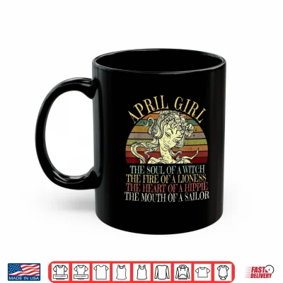 Mug April Girl T Shirt Aries Taurus Birthday Women