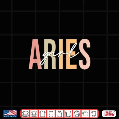 Design Aries Girl Boho Retro Vintage Zodiac Birthday Womens Shirt