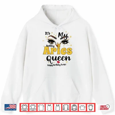 Hoodie Leopard Its My Birthday Aries Queen Its My Bday Women Shirt