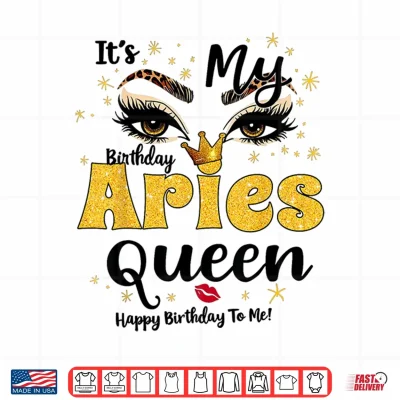 Design Leopard Its My Birthday Aries Queen Its My Bday Women Shirt