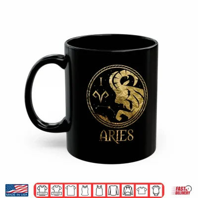 Mug Vintage Aries Symbol Zodiac Sign March April Birthday Shirt
