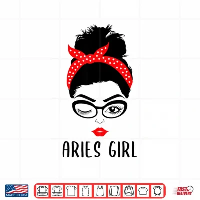 Aries Girl Astrology Wink Eye Woman Face Zodiac Gift Shirt 4 Design Aries Girl Astrology Wink Eye Woman Face Zodiac Gift Shirt 1
