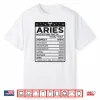 Aries Nutritional Style Zodiac Design Aries Shirt