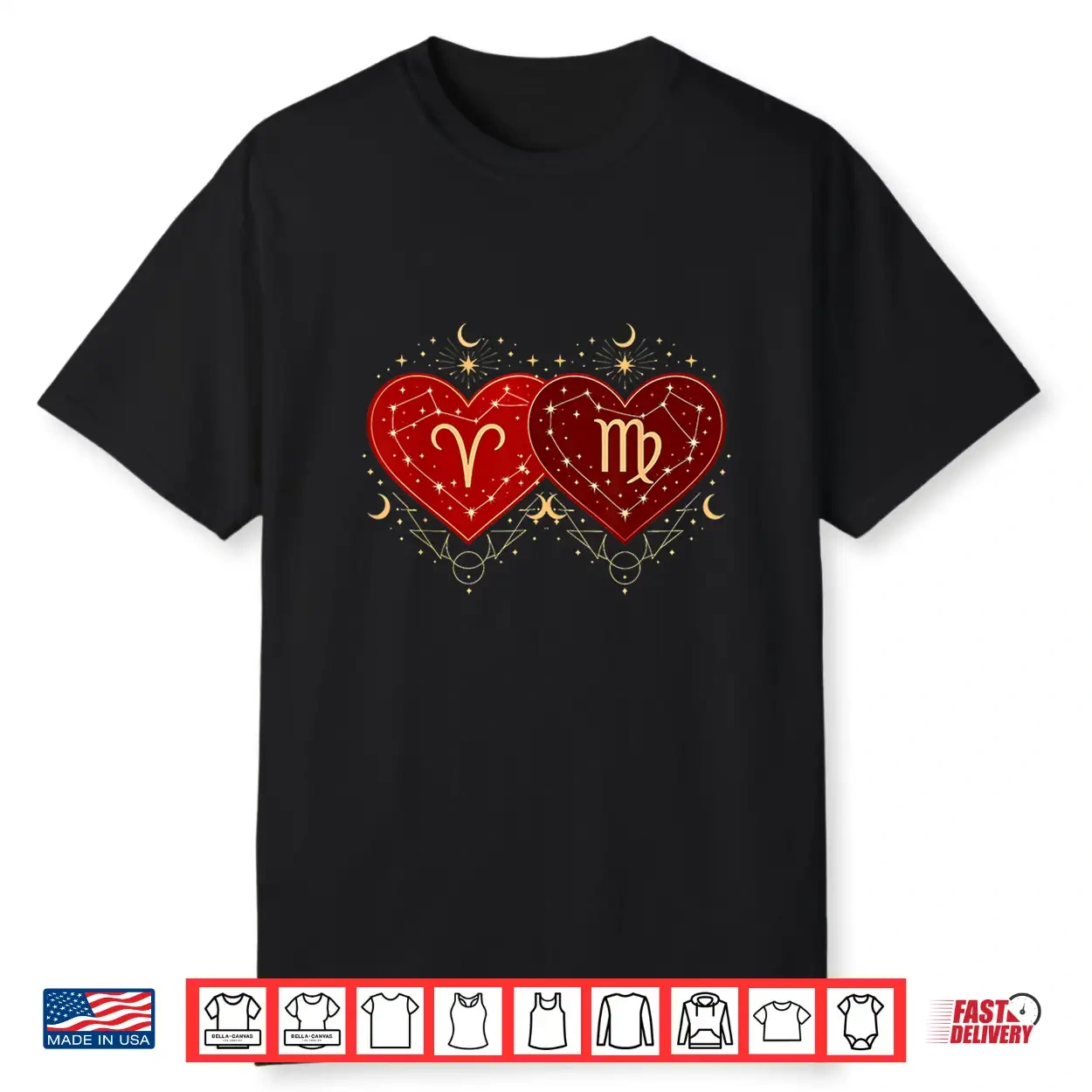 Aries Virgo Love Shirt Zodiac Valentines Day Astrological Shirt Aries Virgo Love Shirt Zodiac Valentines Day Astrological Shirt