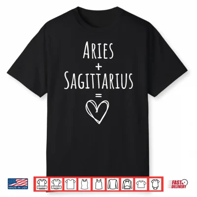 Aries And Sagittarius Couple Matching Zodiac Sign Shirt