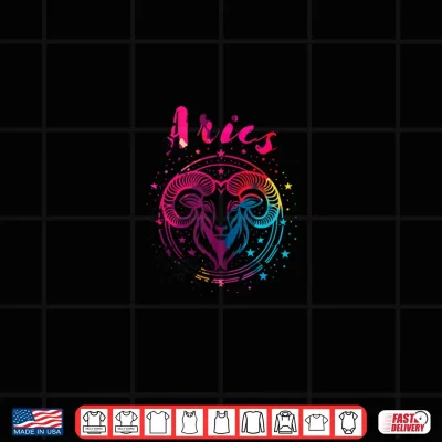 Design Aries Zodiac Sign Horoscope Star Signs Men Women Kids Shirt 1