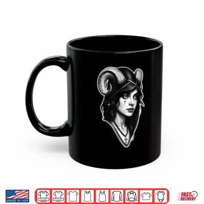 Mug Lilith Priestess Goddess Aries Sagittarius Cute Goth Girl Shirt 1