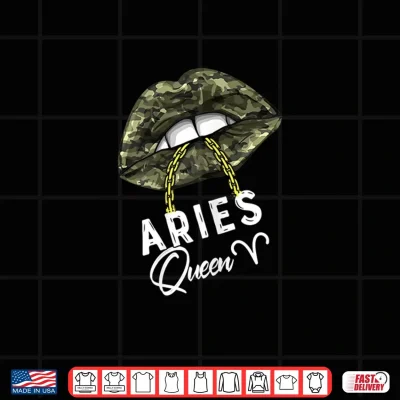 Design Womens Army Aries Queen Lips Camouflage Womens Military Green Shirt 1