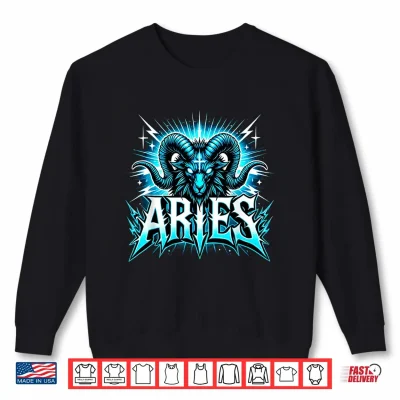 Sweatshirt Aries Heavy Metal Zodiac Shirt 1