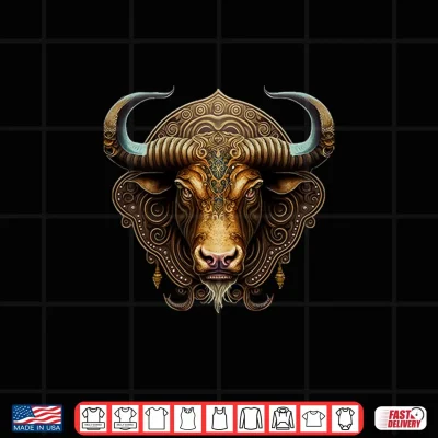 Design Taurus Astrology Sign Mandala Bull Zodiac Aesthetic Shirt