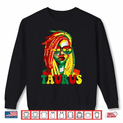 Sweatshirt Taurus Queen Black Women Locd Girl Zodiac Sign Birthday Shirt